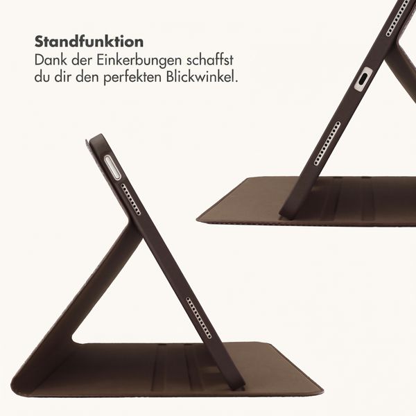 Selencia Croco Klaphülle Apple iPad 11 (2025) 11 Zoll A16 / iPad 10 (2022) 10.9 Zoll - Choco Brown