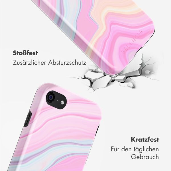 Selencia Vivid Back Cover Apple iPhone SE (2022 / 2020) / 8 / 7 - Pastel Lipstick Marble