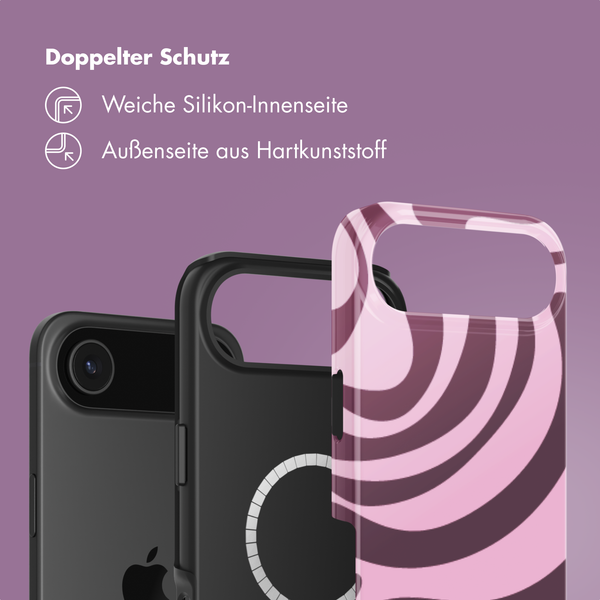 Selencia Vivid Rückabdeckung mit MagSafe Apple iPhone Air - Wavy Swirl Pink Plum