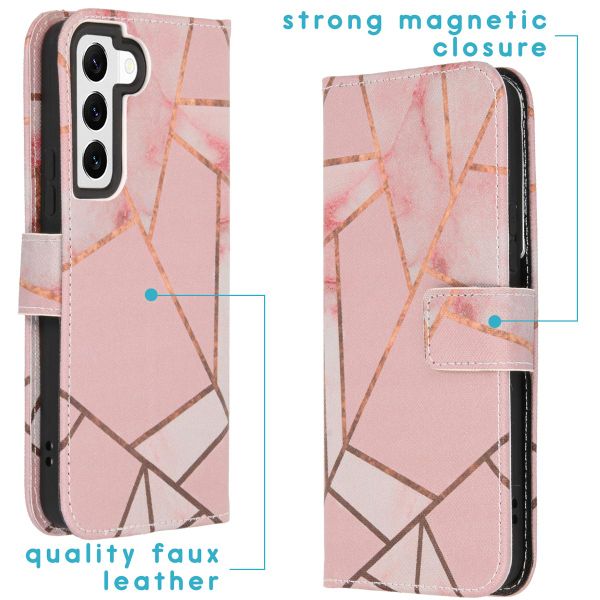 imoshion Design TPU Klapphülle für das Samsung Galaxy S22 - Pink Graphic