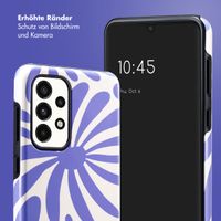 Selencia Vivid Tough Back Cover für das Samsung Galaxy A33 - Modern Bloom Sapphire Blue