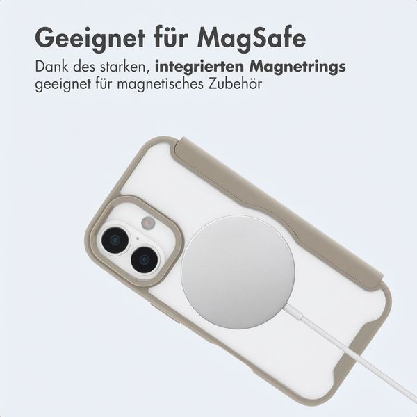 imoshion Transparente Bookcase mit MagSafe Apple iPhone 16 - Beige