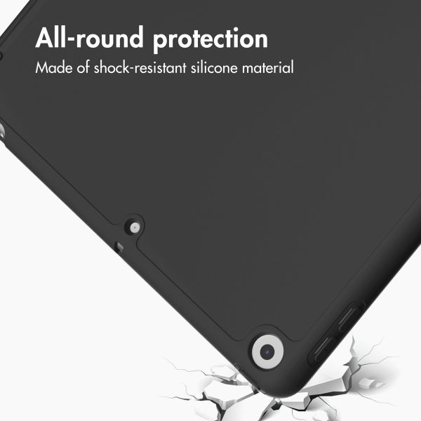 Accezz Smarte Klapphülle aus Silikon Apple iPad 6 (2018) 9.7 Zoll / iPad 5 (2017) 9.7 Zoll - Schwarz