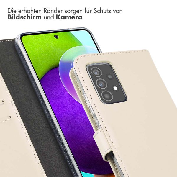 Selencia Echtleder Klapphülle Samsung Galaxy A52(s) (5G/4G) - Greige