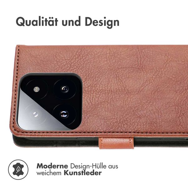 imoshion Luxuriöse Klapphülle Xiaomi 14T - Braun