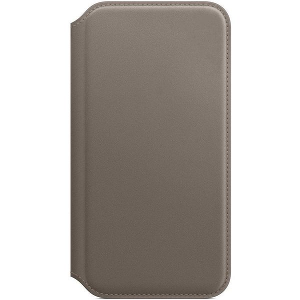 Apple Leather Folio Klapphülle Beige für das iPhone X / Xs