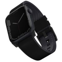 Uniq Straden Wasserdichtes Lederarmband für das  Apple Watch Series 1 t/m 11 / SE / Ultra (44/45/46/49 mm) - Midnight
