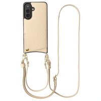 Selencia Nova HandyHülle mit Kordel und Kartenhalter Samsung Galaxy A57 (5G) - Beige
