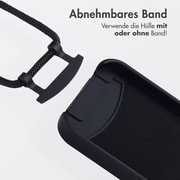imoshion Color Backcover mit abnehmbarem Handykette und MagSafe Apple iPhone 15 Pro - Schwarz