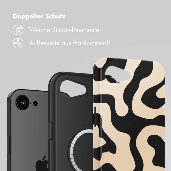 Selencia Vivid Rückabdeckung mit MagSafe Apple iPhone 16e - Art Wave Black
