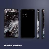 Selencia Vivid Back Cover Samsung Galaxy S10 - Chic Marble Black