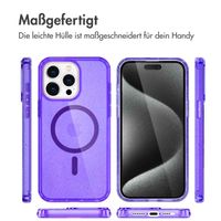 imoshion Sparkle Back Cover mit MagSafe Apple iPhone 15 Pro - Glitzer Violett
