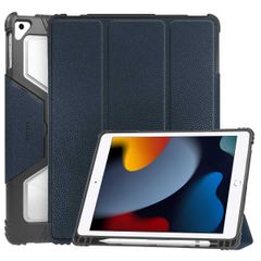 Accezz Rugged Trifold Klapphülle Apple iPad 9 (2021) 10.2 Zoll / iPad 8 (2020) 10.2 Zoll / iPad 7 (2019) 10.2 Zoll - Dunkelblau