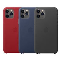 Apple 3 Pack Leder-Case iPhone 11 Pro - Red + Midnight Blue + Black