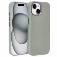Accezz MagSafe Leather Backcover Apple iPhone 15 - Light Grey