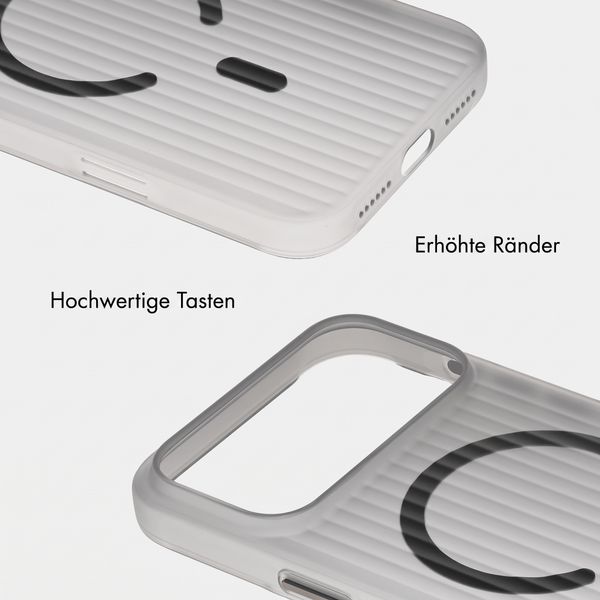 Accezz Lite Backcover mit MagSafe | Fluted | Apple iPhone 18 Pro / 17 Pro - Grau