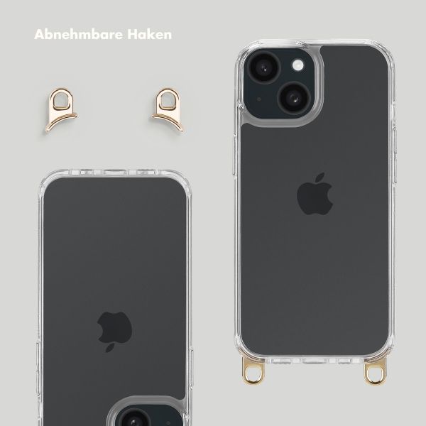 Selencia Backcover mit abnehmbaren Haken Apple iPhone 15 - Transparent