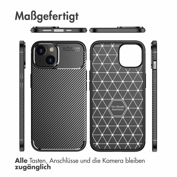 imoshion Carbon-Hülle für das Apple iPhone 14 Plus - Schwarz