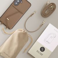Selencia Sera HandyHülle mit Kordel und Umschlag-Kartenhalter Samsung Galaxy A37 (5G) - Taupe