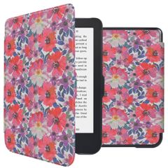 imoshion Design Slim Hard Case Klapphülle Kobo Clara 2E / Tolino Shine 4 - Flower Watercolor