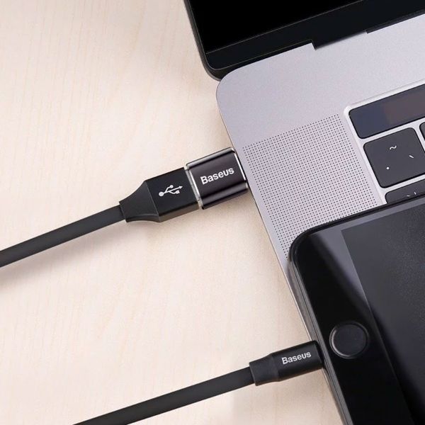 Baseus USB-A-zu-USB-C-Adapter – OTG – Schwarz