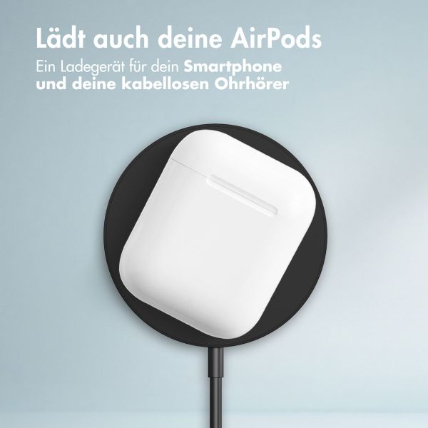 Accezz Wireless Charger USB-C - Drahtloses MagSafe- und Qi2-Ladegerät - 1 Meter - Schwarz