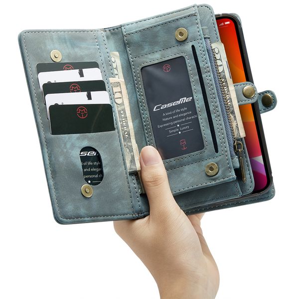 CaseMe Luxuriöse 2-in-1-Portemonnaie-Klapphülle Leder iPhone 12 Pro Max