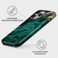 Burga ﻿Tough Back Cover MagSafe für das iPhone 15 Pro - Emerald Pool