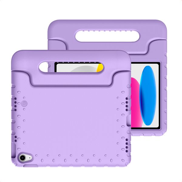 imoshion Schutzhülle mit Handgriff kindersicher Apple iPad 11 (2025) 11 Zoll A16 / iPad 10 (2022) 10.9 Zoll - Lila