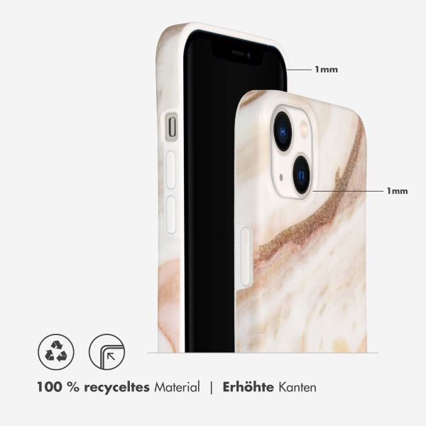 Selencia Aurora Fashion Back Case für das iPhone 13 - ﻿Strapazierfähige Hülle - 100 % recycelt - Weißer Marmor