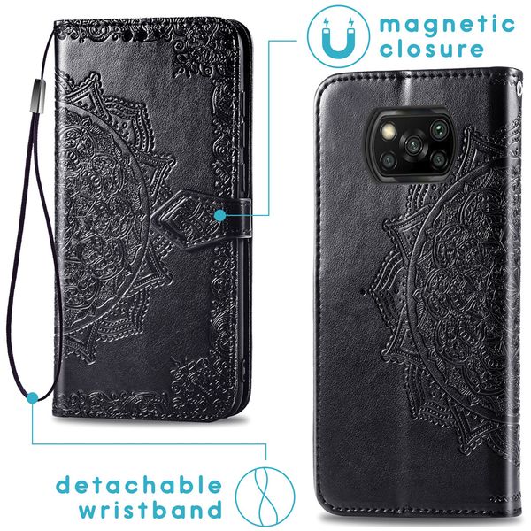 imoshion Mandala Klapphülle Xiaomi Poco X3 (Pro) - Schwarz
