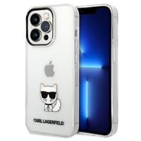 Karl Lagerfeld Hardcase Backcover Choupette für das iPhone 14 Pro - Transparent