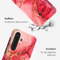 Selencia Vivid Tough Back Cover für das Samsung Galaxy S25 - Rosy Marble