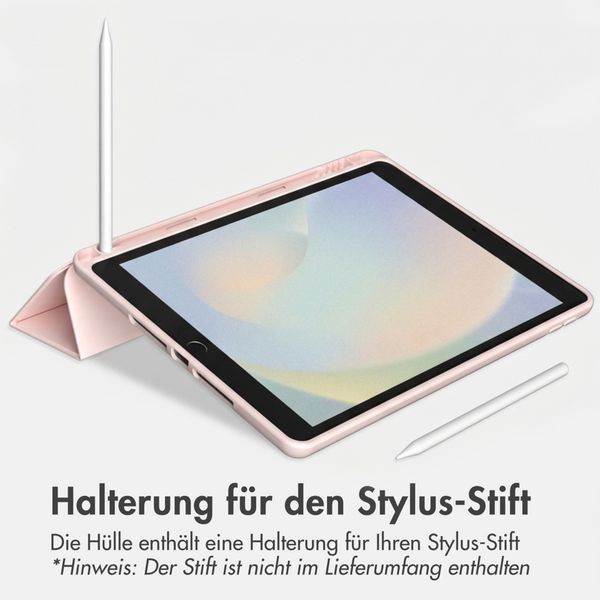 Accezz Smarte Klapphülle aus Silikon Apple iPad 9 (2021) 10.2 Zoll / iPad 8 (2020) 10.2 Zoll / iPad 7 (2019) 10.2 Zoll - Rosa