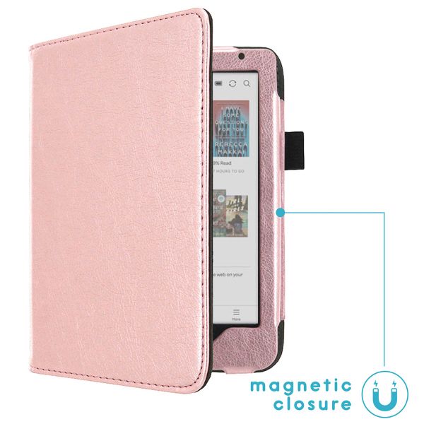 imoshion Vegan Leather Klapphülle Kobo Clara Colour / BW - Rosé gold