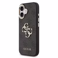 Guess 4G Metal Logo Back Cover Apple iPhone 17 - Gold Edge - Black