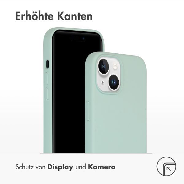 Accezz Liquid Silikoncase für das iPhone 15 - Sky Blue