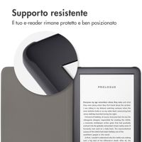 imoshion Design Slim Hard Case Klapphülle Amazon Kindle (2024) / Amazon Kindle (2022) 11th gen - White Graphic
