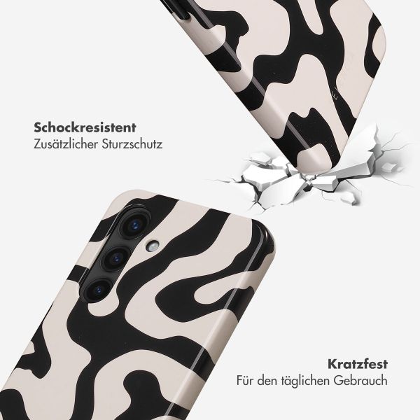 Selencia Vivid Back Cover Samsung Galaxy S24 - Art Wave Black