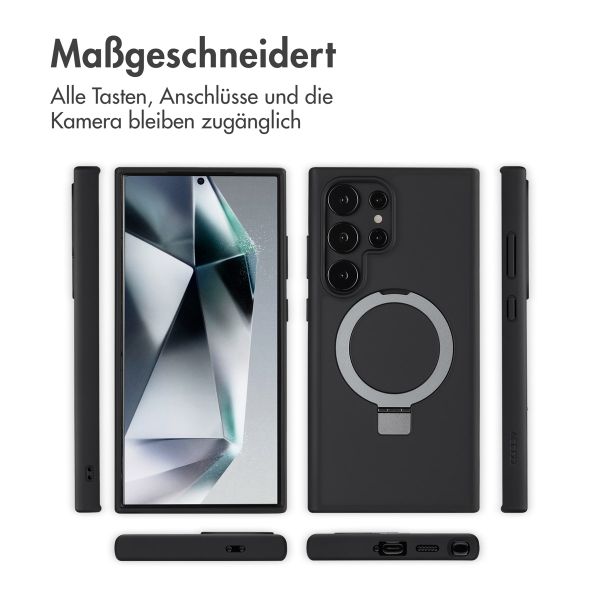 Accezz Ring Stand Backcover mit MagSafe Samsung Galaxy S24 Ultra - Schwarz