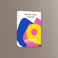 Accezz Magnetische Leder-Wallet mit Standfunktion - Geeignet für Apple Find My - Coffee Brown