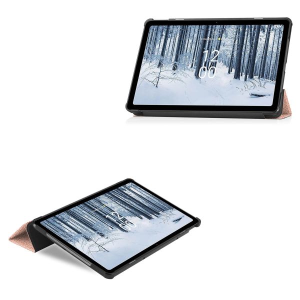 imoshion Trifold Klapphülle Nokia T21 - Rosé gold