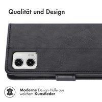 imoshion Luxuriöse Klapphülle Motorola Moto G73 - Schwarz