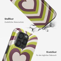 Selencia Vivid Rückabdeckung mit MagSafe Apple iPhone 15 Pro - Double Hearts Plum Fern