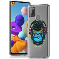 imoshion Design Hülle für das Samsung Galaxy A21s - Monkey - Blau