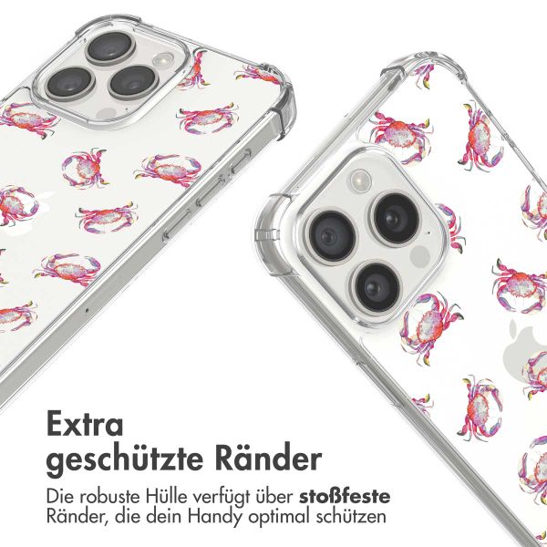 imoshion Design Hülle mit Band Apple iPhone 15 Pro Max - Crab Watercolor