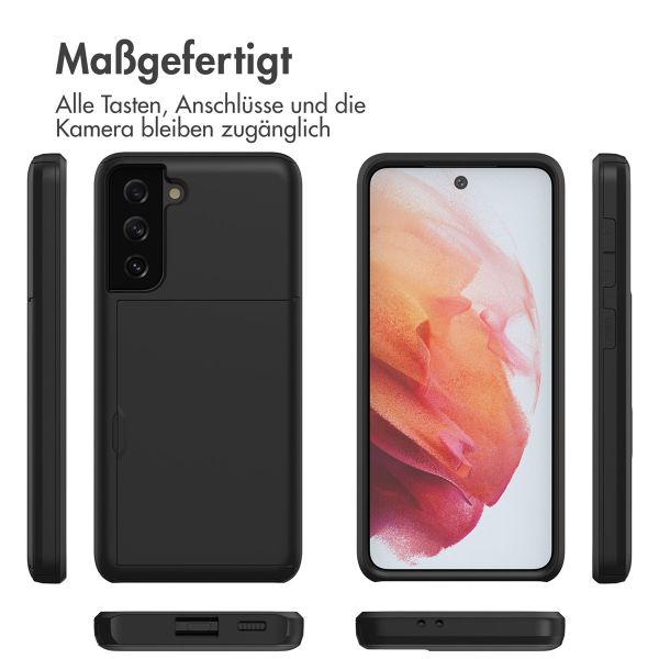 imoshion Backcover mit Kartenfach Samsung Galaxy S21 - Schwarz