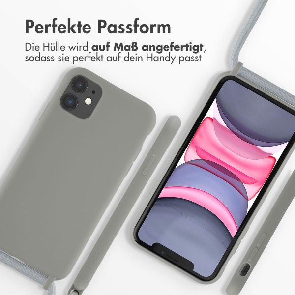 imoshion SilikonHülle mit Band Apple iPhone 11 - Hellgrau