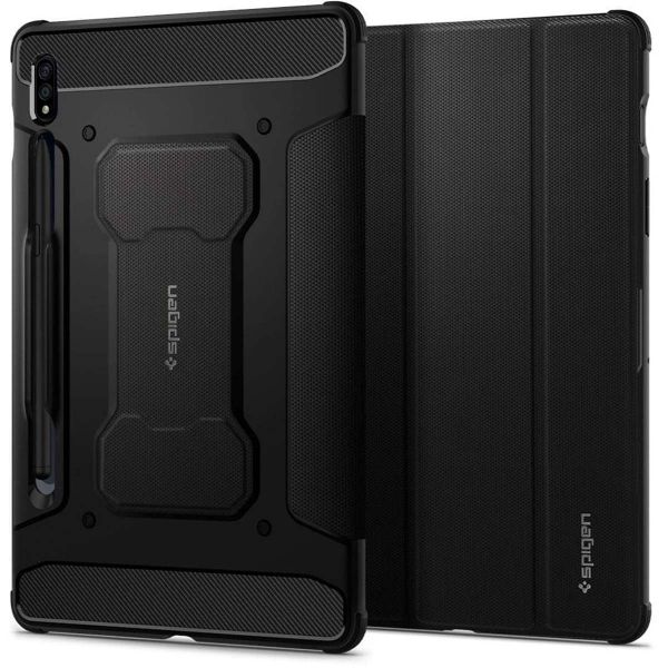 Spigen Rugged Armor Pro Klapphülle für das Samsung Galaxy Tab S8 / S7 - Schwarz