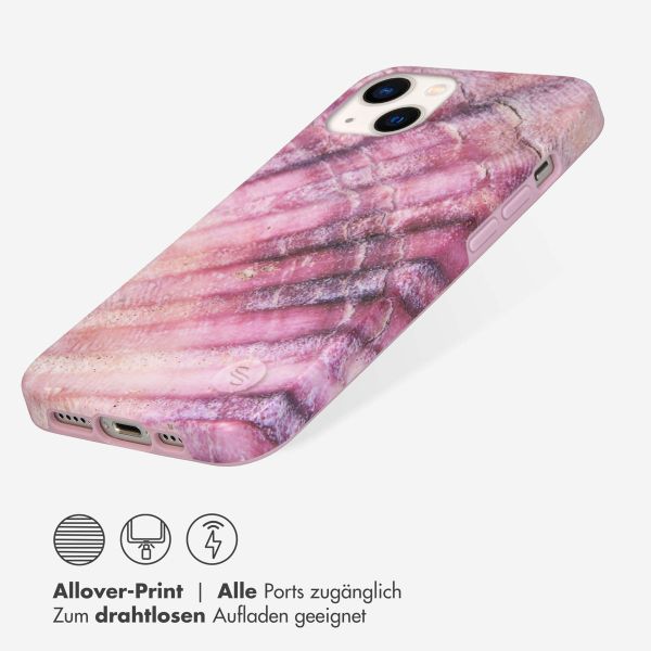 Selencia Aurora Fashion Back Case für das iPhone 13 - ﻿Strapazierfähige Hülle - 100 % recycelt - Ocean Shell Purple